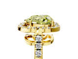 Yellow gold Fancy Yellow Heart Cut Diamond Floral Halo Split Shank Prong Setting Ring_17