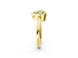 Yellow gold Fancy Yellow Heart  Cut Diamond Halo Engagement Ring with Split Shank and Four-Prong Setting_92