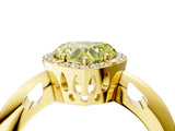 Yellow gold Fancy Yellow Heart  Cut Diamond Halo Engagement Ring with Split Shank and Four-Prong Setting_94