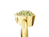 Yellow gold Fancy Yellow Heart  Cut Diamond Halo Engagement Ring with Split Shank and Four-Prong Setting_95