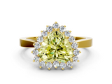 Yellow gold Fancy Yellow Heart  Cut Diamond Halo Ring with Round Brilliant Halo and Solitaire Band_72