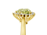 Yellow gold Fancy Yellow Heart  Cut Diamond Halo Ring with Solitaire Band and Prong Setting_58