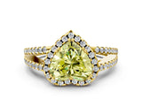 Yellow gold Fancy Yellow Heart Cut Diamond Halo Split Shank Engagement Ring_39