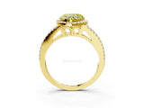 Yellow gold Fancy Yellow Heart Cut Diamond Halo Split Shank Engagement Ring_42