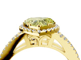 Yellow gold Fancy Yellow Heart Cut Diamond Halo Split Shank Engagement Ring_43