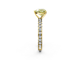 Yellow gold Fancy Yellow Heart  Cut Diamond Pavé Band with Four-Prong Setting_36