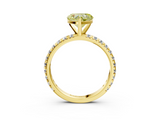Yellow gold Fancy Yellow Heart  Cut Diamond Pavé Band with Four-Prong Setting_37