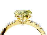 Yellow gold Fancy Yellow Heart Cut Diamond Pavé Solitaire Engagement Ring with Four-Prong Setting_89