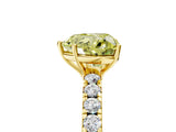 Yellow gold Fancy Yellow Heart Cut Diamond Pavé Solitaire Engagement Ring with Four-Prong Setting_90