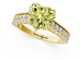 Yellow gold Fancy Yellow Heart  Cut Diamond Pave Band with Four-Prong Setting_38