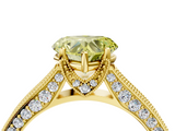 Yellow gold Fancy Yellow Heart  Cut Diamond Pave Band with Four-Prong Setting_41