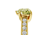 Yellow gold Fancy Yellow Heart  Cut Diamond Pave Band with Four-Prong Setting_42