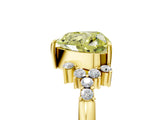 Yellow gold Fancy Yellow Heart Cut Diamond Ring with Side Stones and Four-Prong Setting_83