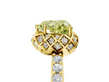 Yellow gold Fancy Yellow Heart Cut Diamond Scalloped Halo Engagement Ring with Round Shared Prong Band_17