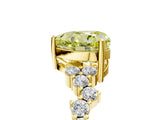 Yellow gold Fancy Yellow Heart Cut Diamond Scattered Round Accent Ring with Prong Setting_17