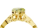 Yellow gold Fancy Yellow Heart Cut Diamond Solitaire Celtic Knot Ring with Four-Prong Setting_62