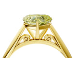Yellow gold Fancy Yellow Heart Cut Diamond Solitaire Engagement Ring with Cathedral Setting and Four-Prong Mount_100
