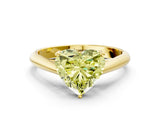 Yellow gold Fancy Yellow Heart Cut Diamond Solitaire Engagement Ring with Cathedral Setting and Four-Prong Mount_12
