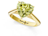Yellow gold Fancy Yellow Heart Cut Diamond Solitaire Engagement Ring with Cathedral Setting and Four-Prong Mount_133