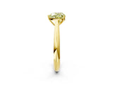 Yellow gold Fancy Yellow Heart Cut Diamond Solitaire Engagement Ring with Cathedral Setting and Four-Prong Mount_134
