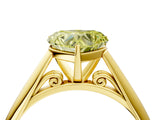 Yellow gold Fancy Yellow Heart Cut Diamond Solitaire Engagement Ring with Cathedral Setting and Four-Prong Mount_136