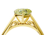 Yellow gold Fancy Yellow Heart Cut Diamond Solitaire Engagement Ring with Cathedral Setting and Four-Prong Mount_16
