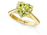 Yellow gold Fancy Yellow Heart Cut Diamond Solitaire Engagement Ring with Cathedral Setting and Four-Prong Mount_97
