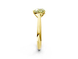 Yellow gold Fancy Yellow Heart Cut Diamond Solitaire Engagement Ring with Cathedral Setting and Four-Prong Mount_98