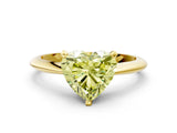 Yellow gold Fancy Yellow Heart Cut Diamond Solitaire Engagement Ring with Classic Band and Four-Prong Setting_24