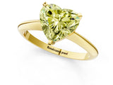 Yellow gold Fancy Yellow Heart Cut Diamond Solitaire Engagement Ring with Classic Band and Four-Prong Setting_25