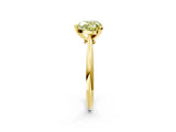 Yellow gold Fancy Yellow Heart Cut Diamond Solitaire Engagement Ring with Classic Band and Four-Prong Setting_26