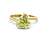 Yellow gold Fancy Yellow Heart Cut Diamond Solitaire Engagement Ring with Four-Prong Setting and Classic Band_20