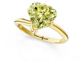 Yellow gold Fancy Yellow Heart Cut Diamond Solitaire Engagement Ring with Four-Prong Setting and Classic Band_21