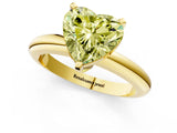 Yellow gold Fancy Yellow Heart Cut Diamond Solitaire Engagement Ring with Round Band and Four-Prong Setting_208