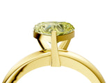 Yellow gold Fancy Yellow Heart Cut Diamond Solitaire Engagement Ring with Round Band and Four-Prong Setting_211