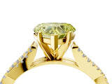 Yellow gold Fancy Yellow Heart Cut Diamond Solitaire Engagement Ring with Twisted Pavé Band and Four-Prong Setting_35