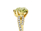 Yellow gold Fancy Yellow Heart Cut Diamond Solitaire Engagement Ring with Twisted Pavé Band and Four-Prong Setting_36
