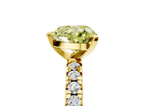 Yellow gold Fancy Yellow Heart Cut Diamond Solitaire Pavé Engagement Ring with Round Band and Prong Setting_72