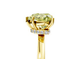 Yellow gold Fancy Yellow Heart Cut Diamond Solitaire Ring with Classic Band and Four-Prong Setting_5