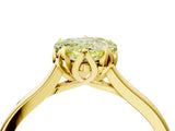 Yellow gold Fancy Yellow Heart Cut Diamond Solitaire Ring with Flower Prong Setting and Classic Band_40