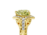 Yellow gold Fancy Yellow Heart Cut Diamond Solitaire Ring with Hidden Halo and Pavé Band_32