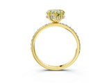 Yellow gold Fancy Yellow Heart Cut Diamond Solitaire Ring with Pavé Band and Hidden Halo_71