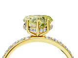 Yellow gold Fancy Yellow Heart Cut Diamond Solitaire Ring with Pavé Band and Hidden Halo_72