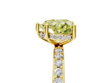 Yellow gold Fancy Yellow Heart Cut Diamond Solitaire Ring with Pavé Band and Hidden Halo_73