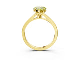 Yellow gold Fancy Yellow Heart Cut Diamond Solitaire Ring with Pavé Band and Prong Setting_15