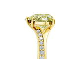 Yellow gold Fancy Yellow Heart Cut Diamond Solitaire Ring with Pavé Band and Prong Setting_17