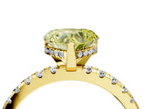 Yellow gold Fancy Yellow Heart Cut Diamond Solitaire Ring with Round  Pavé Band and Four-Prong Setting_40