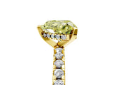 Yellow gold Fancy Yellow Heart Cut Diamond Solitaire Ring with Round  Pavé Band and Four-Prong Setting_41