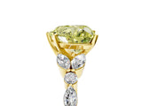 Yellow gold Fancy Yellow Heart Cut Diamond Solitaire Ring with Side Stones and Four-Prong Setting_73