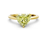 Yellow gold Fancy Yellow Heart Cut Diamond Solitaire Ring with Six-Prong Setting and Classic Band_242